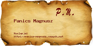Panics Magnusz névjegykártya